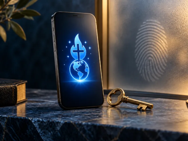Illustration de la protection des accès : logo ConnectStar sur un téléphone, clé et empreinte sur verre.